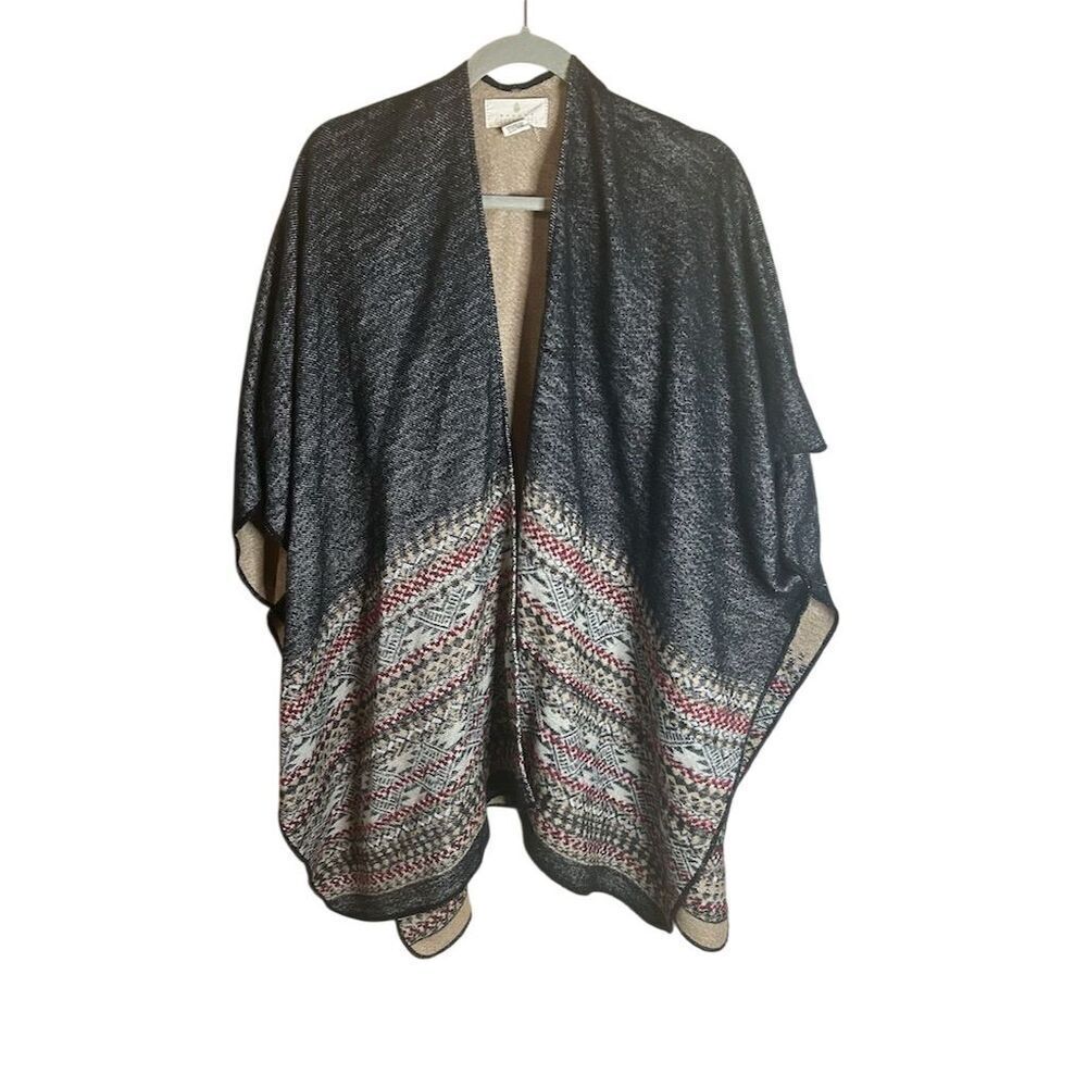 Quagga Green Label Women's Geometric Multicolor Poncho One Size